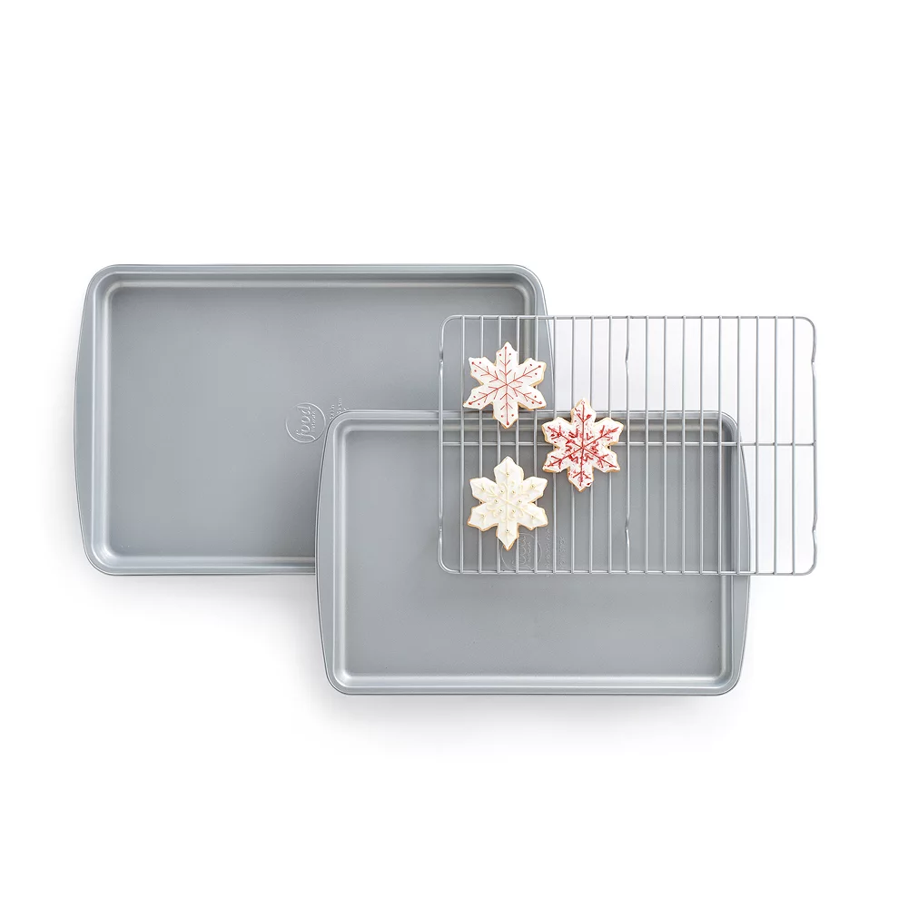 Food Network™ 3-pc. Nonstick Cookie Sheet Set With Cooling Rack 5 Food Network™ 3-pc. Nonstick Cookie Sheet Set With Cooling Rack - Image 3
