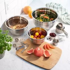 Food Network™ 3-pc. Stainless Steel Mixing Bowl Set -Professional Kitchen Supplies Store 2228448 ALT