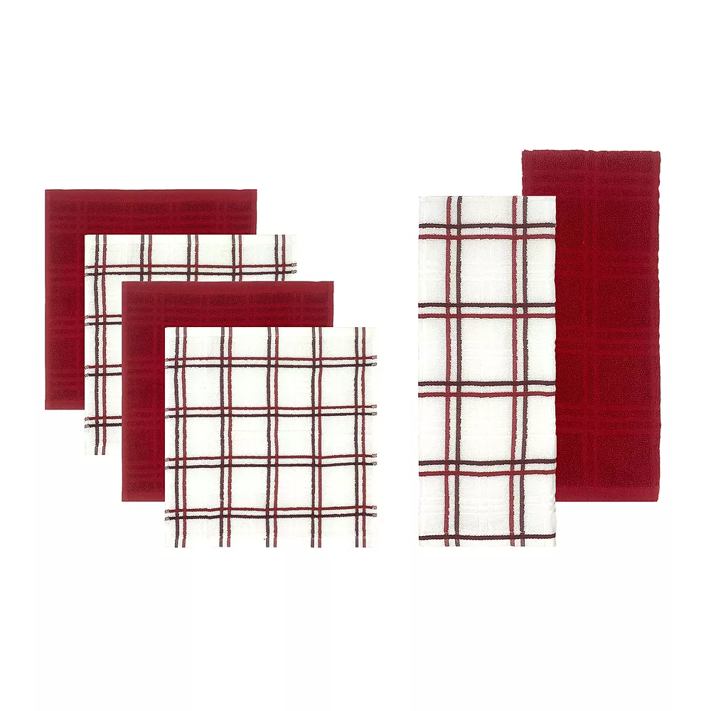 Food Network™ Plaid Kitchen Towel & Dishcloth Multi-Pack 3 Food Network™ Plaid Kitchen Towel & Dishcloth Multi-Pack