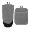 Food Network™ Terry Neoprene Oven Mitt & Pot Holder Set -Professional Kitchen Supplies Store 3405694 Gray