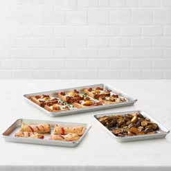 Food Network™ 3-pc. Natural Aluminum Baking Sheet Set -Professional Kitchen Supplies Store 3740425 ALT2