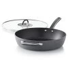 Food Network™ 12-in. Hard-Anodized Nonstick Space Saving Saute Pan With Lid -Professional Kitchen Supplies Store 3746692