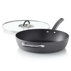 Food Network™ 12-in. Hard-Anodized Nonstick Space Saving Saute Pan With Lid