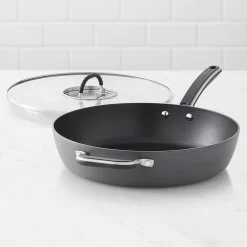 Food Network™ 12-in. Hard-Anodized Nonstick Space Saving Saute Pan With Lid -Professional Kitchen Supplies Store 3746692 ALT4