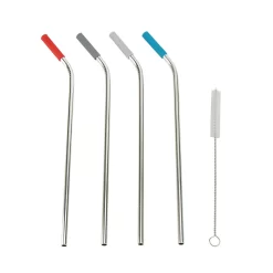Food Network™ 5-pc. Stainless Steel Reusable Straw & Cleaning Brush Set