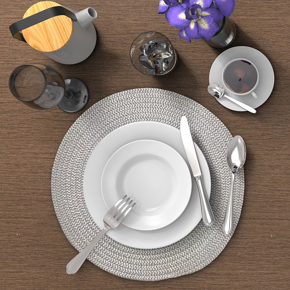 Food Network™ Braided Gray Placemat 4-pk. 4 Food Network™ Braided Gray Placemat 4-pk. - Image 2