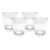 Food Network™ 4-pc. Clear Textured Acrylic Double Old-Fashioned Glass Set -Professional Kitchen Supplies Store 5227279