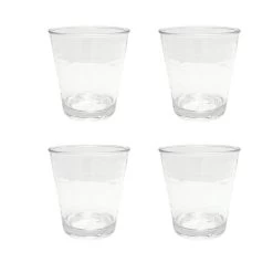 Food Network™ 4-pc. Clear Textured Acrylic Double Old-Fashioned Glass Set -Professional Kitchen Supplies Store 5227279 ALT