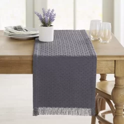 Food Network™ Abbacus Gray Table Runner - 72" -Professional Kitchen Supplies Store 5678199 ALT